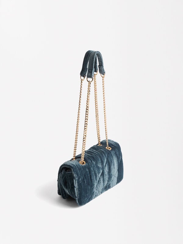 Velvety shoulder bag snake