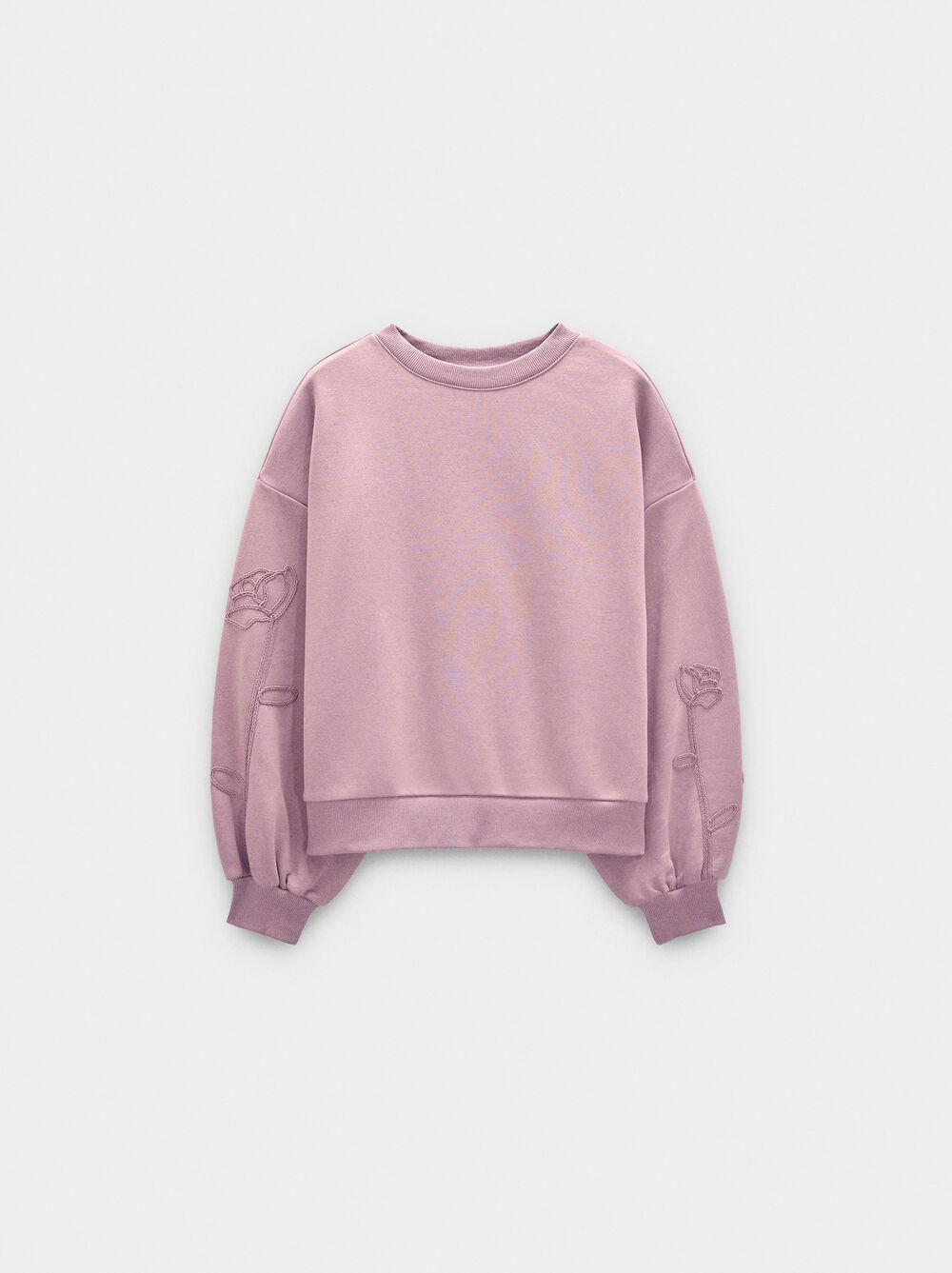 Cotton sweatshirt with flower
