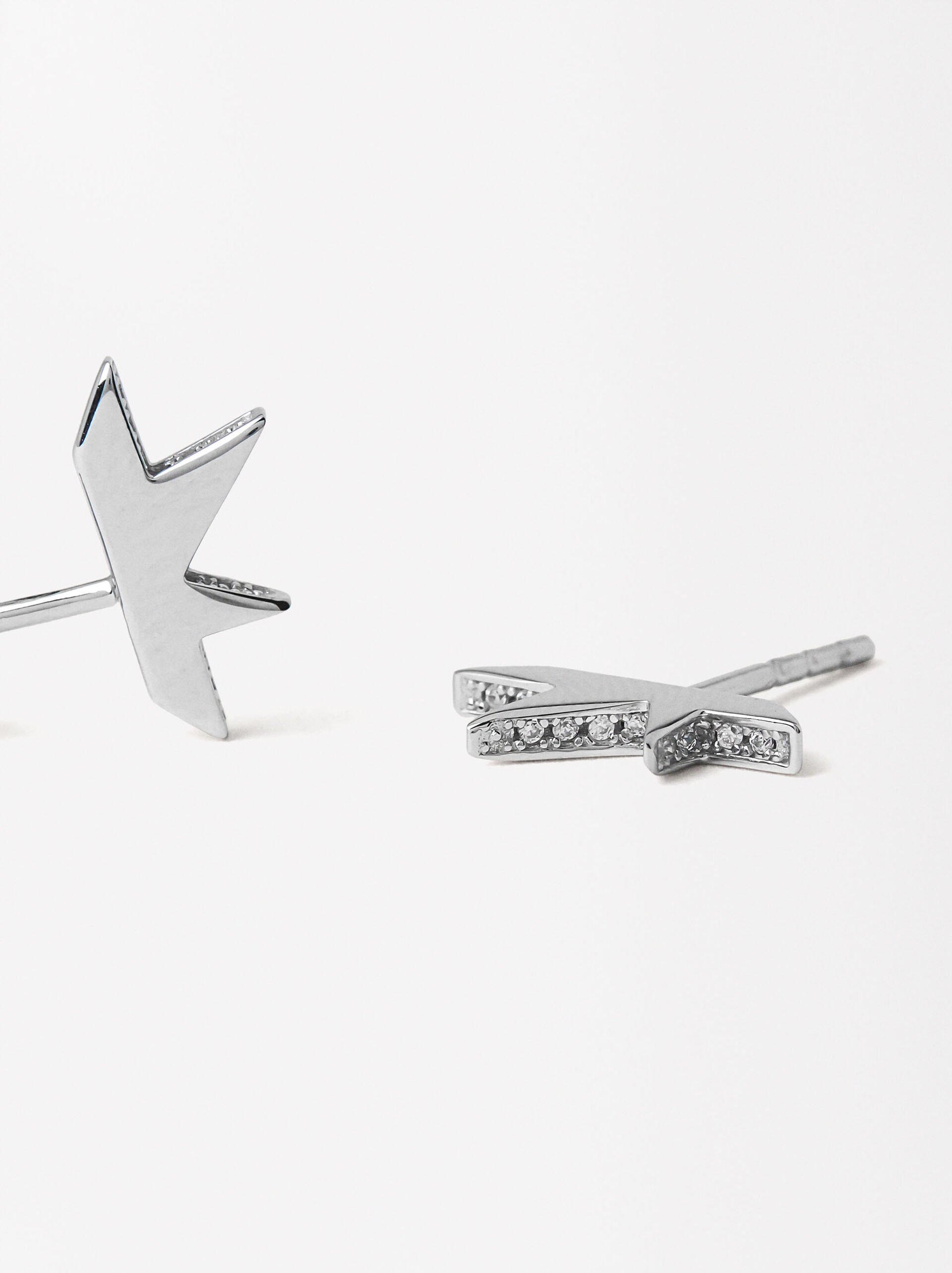 Pendientes con circonias - plata de ley 925 image number 2.0