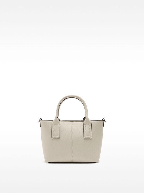 Tote bag with texture and removable bag