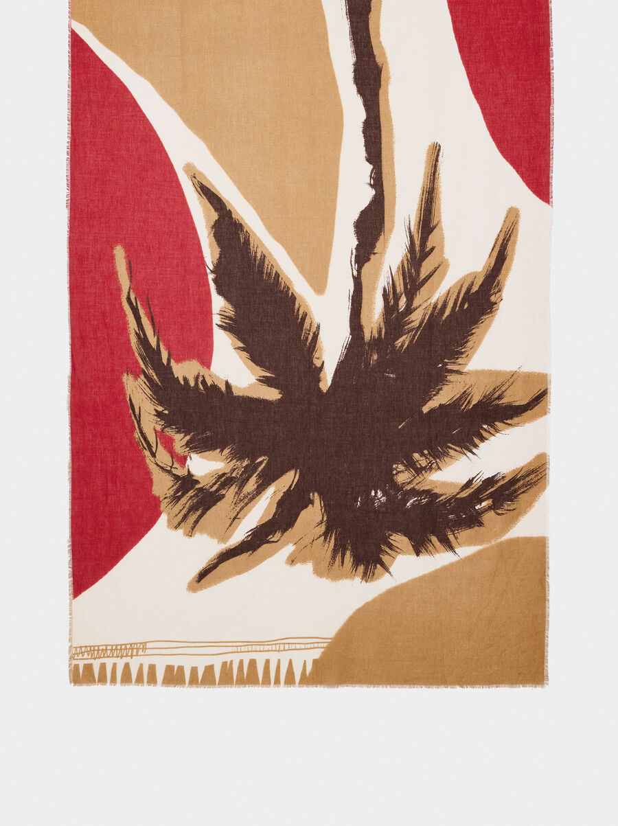 Printed scarf with 100% cotton