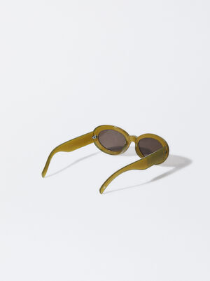 Sonnenbrille Mit Ovalem Rahmen image number 2.0