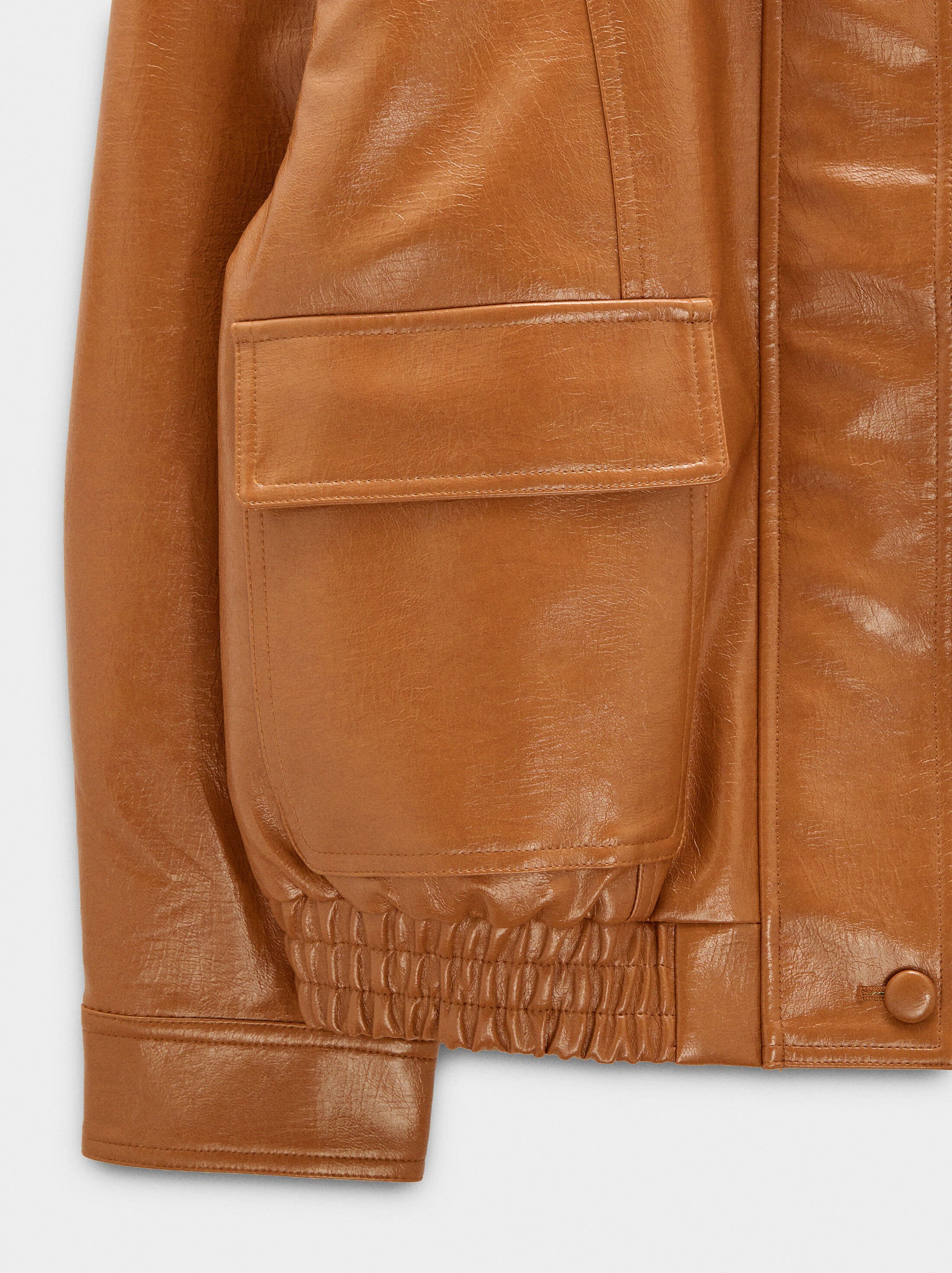 Leather-effect jacket with pockets image number 7.0