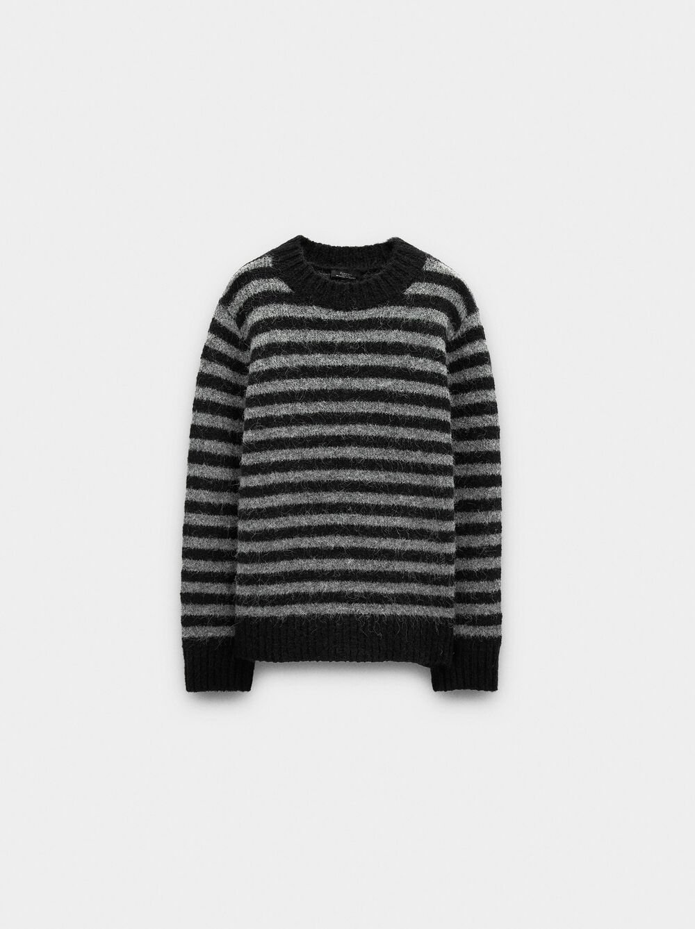 Knit sweater with stripes