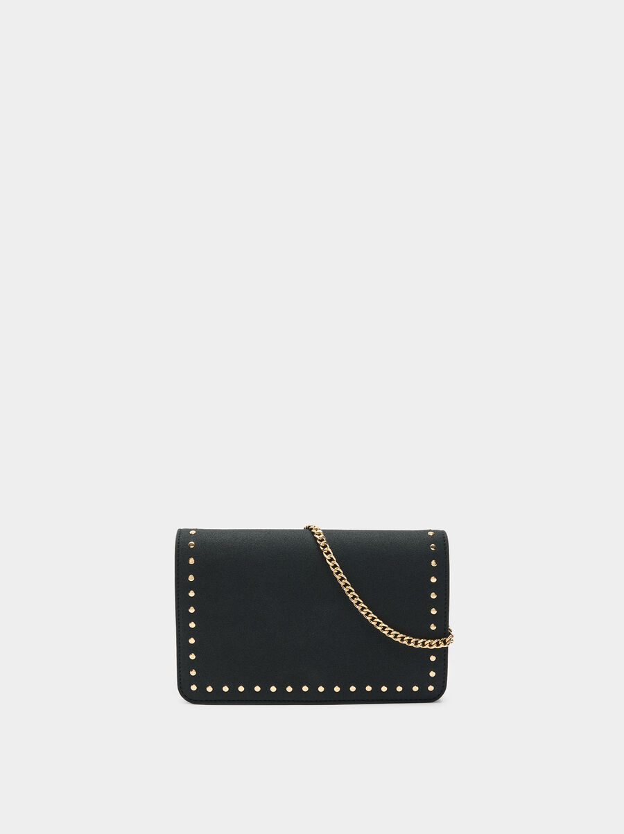 Bolso de mano de efecto piel con tachuelas