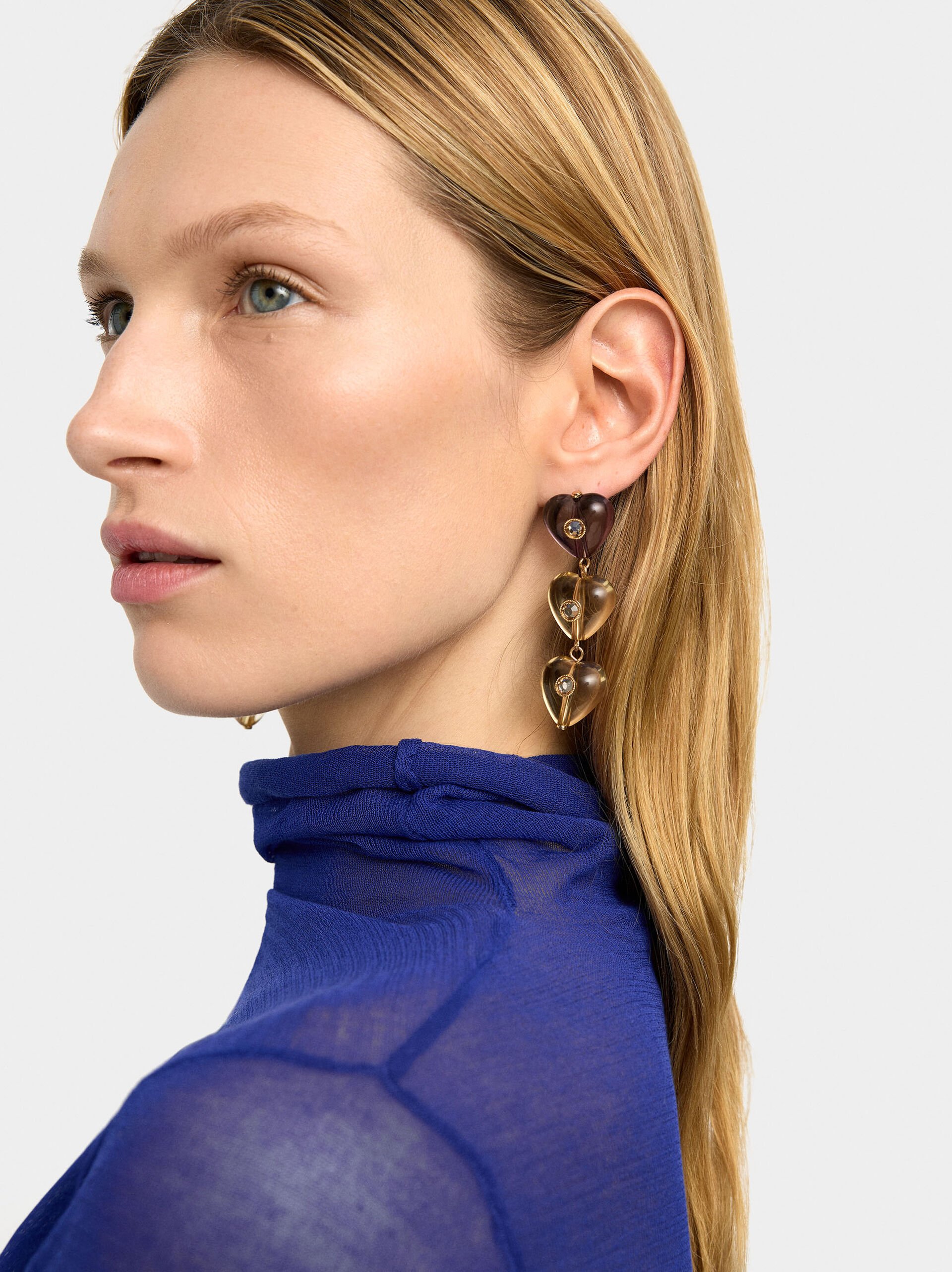 Lange Ohrringe Herzen image number 0.0