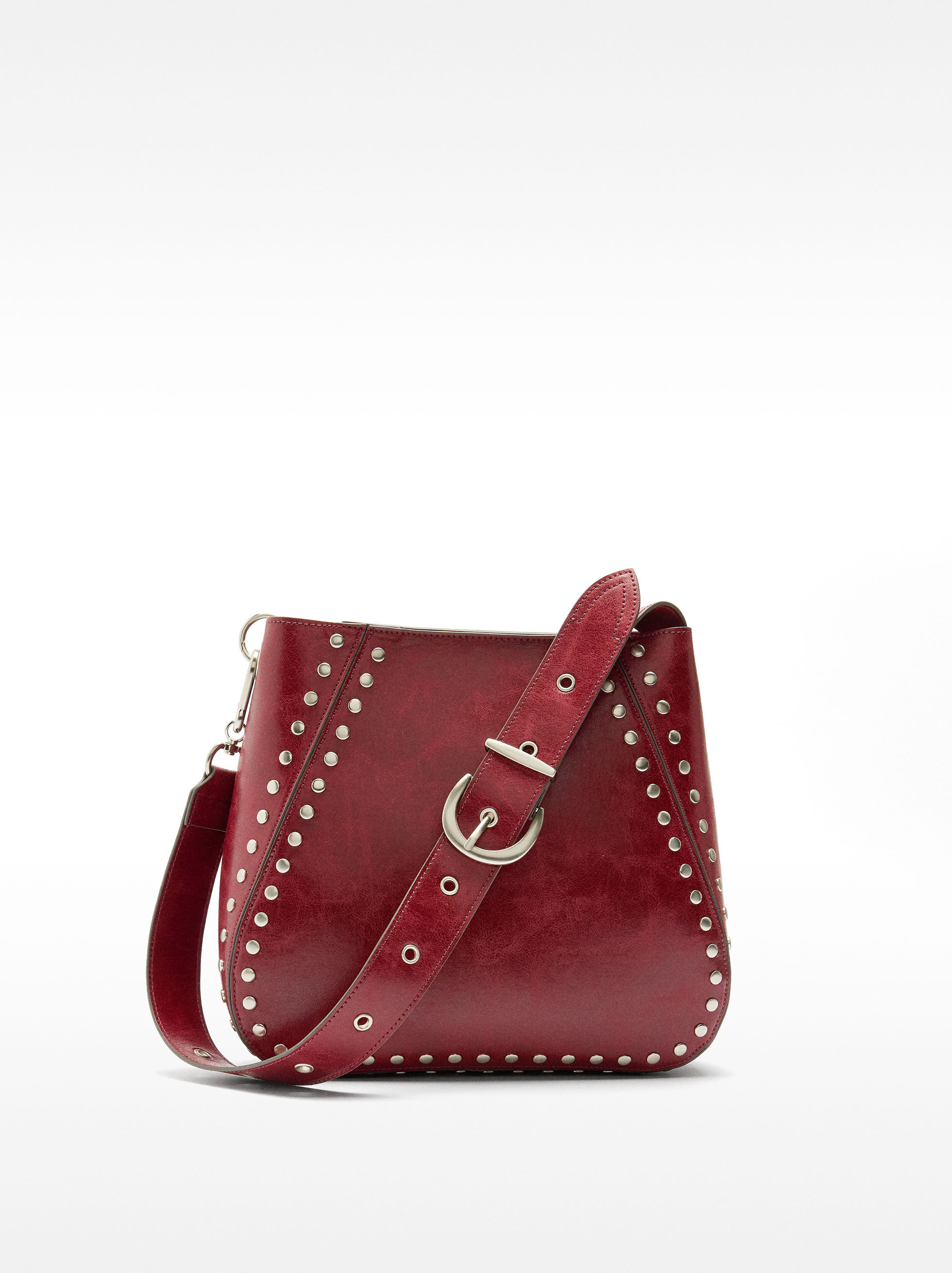 Shoulder bag with studs M Bordeaux | Parfois