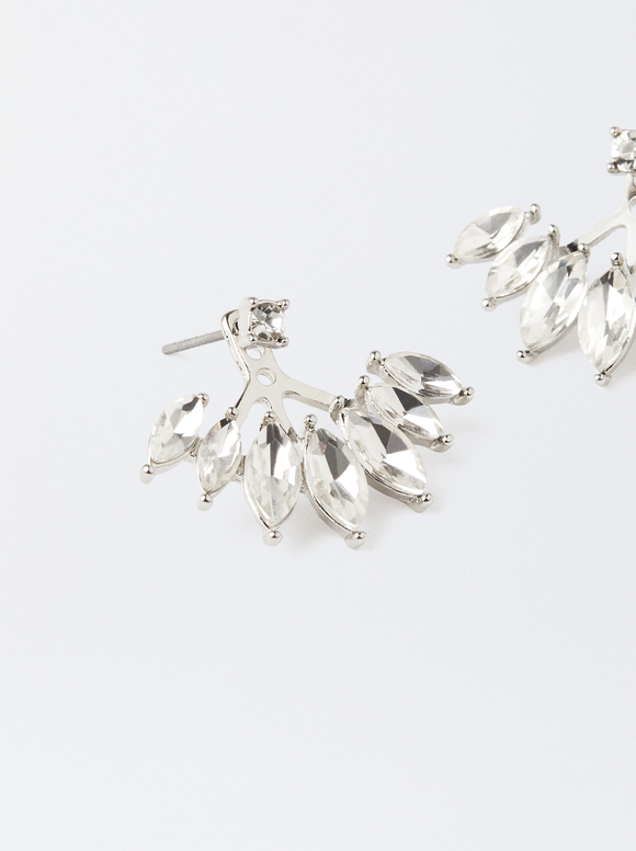 Rhinestone Studs, Silver, hi-res