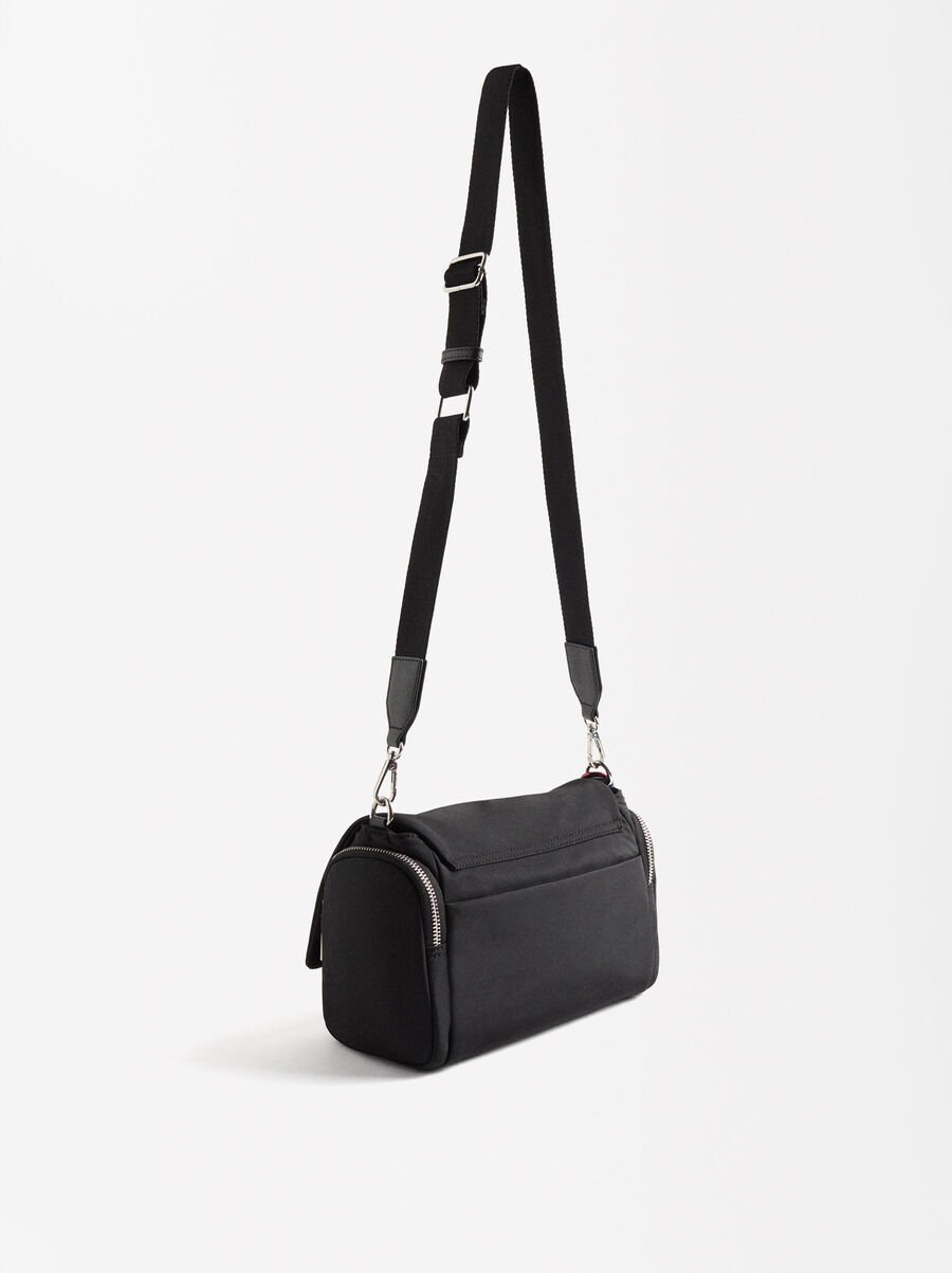 Crossbag with flap closure