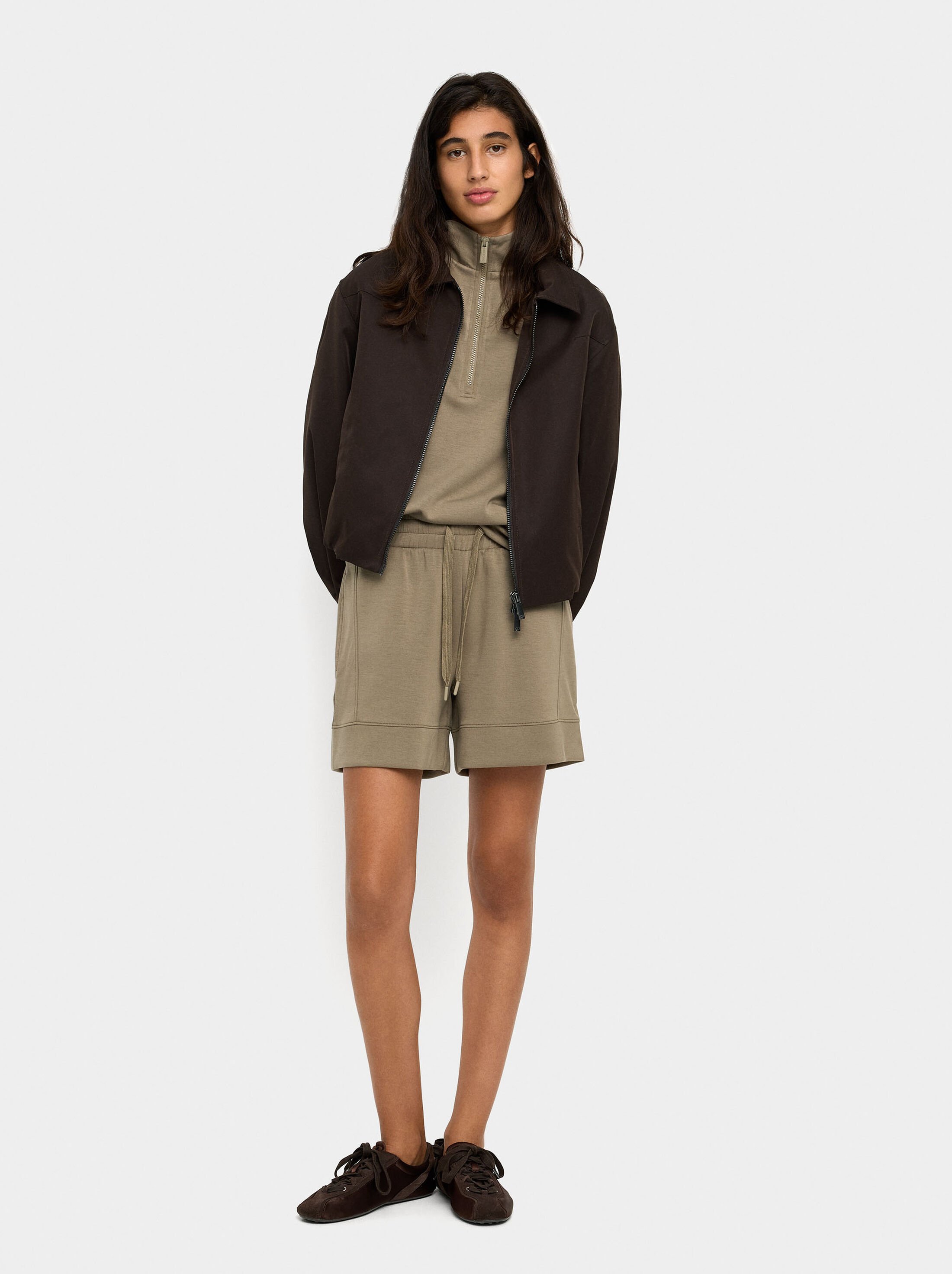 Shorts with elastic waist and soft touch image number 0.0