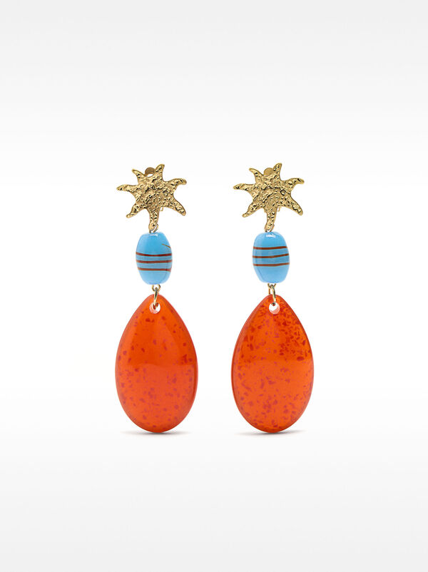 Long star earrings