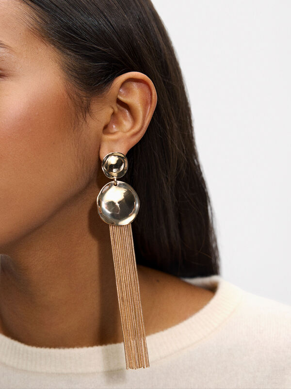 Relief earrings with cascade effect