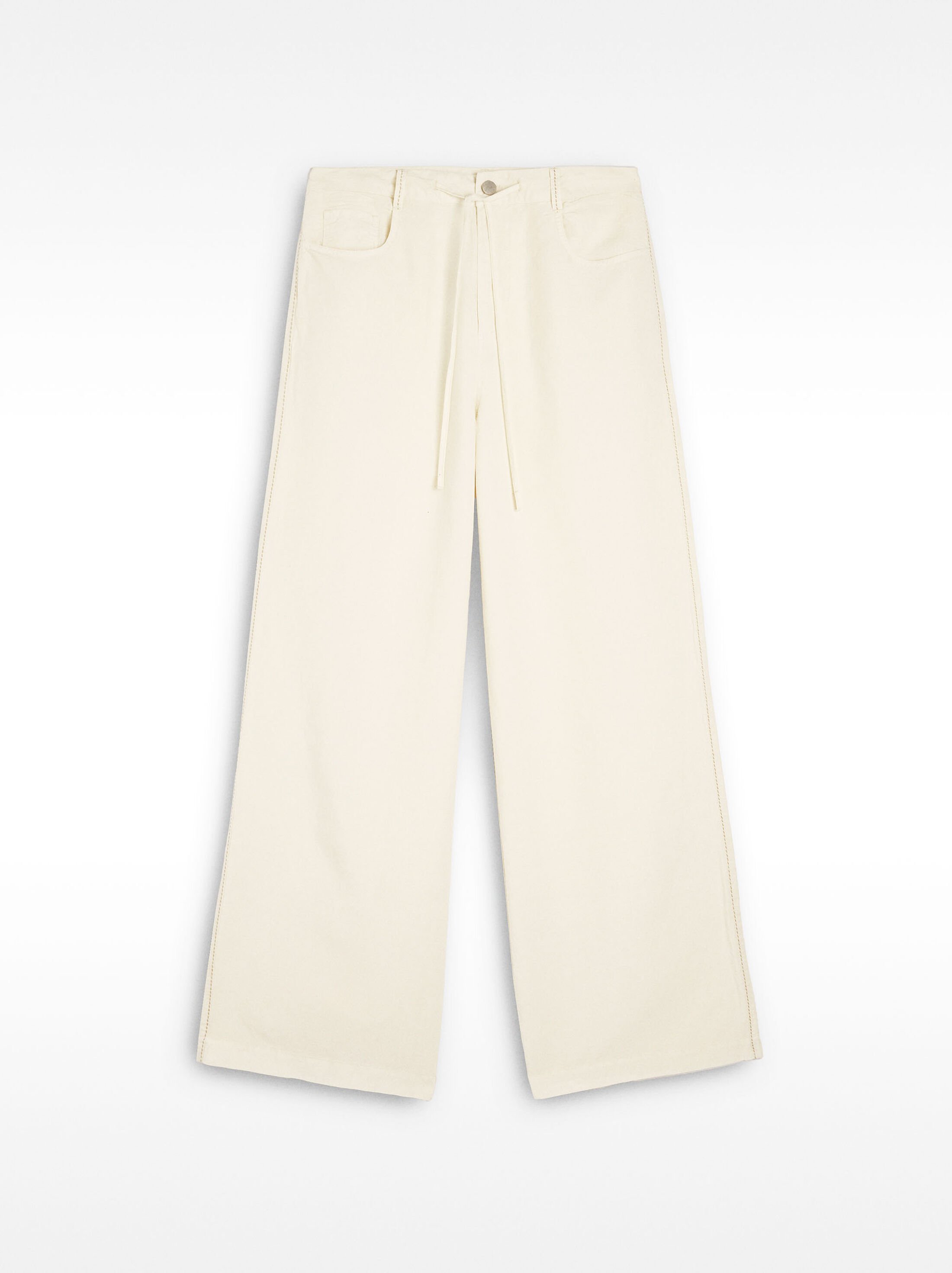 Trousers with cord and linen blend image number 5.0