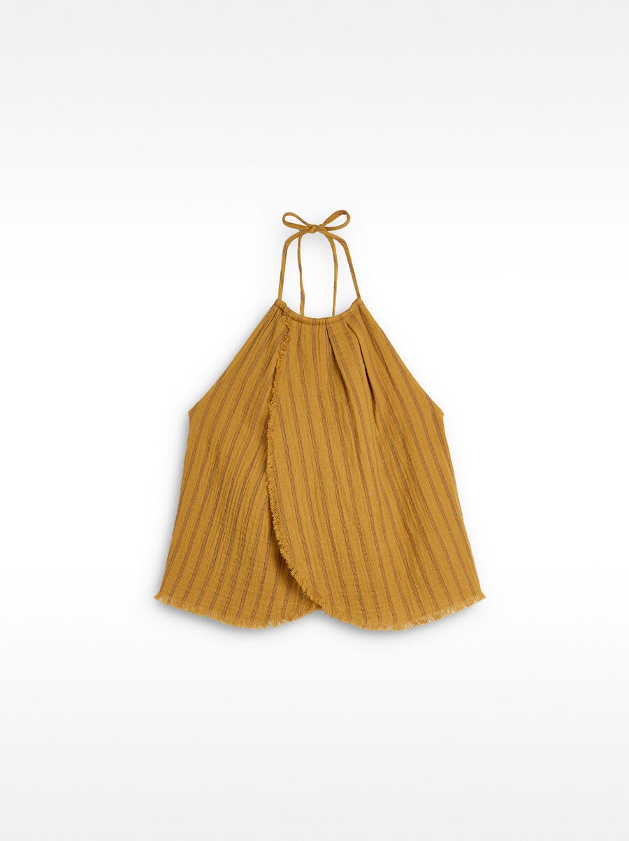 Halter top with stripes