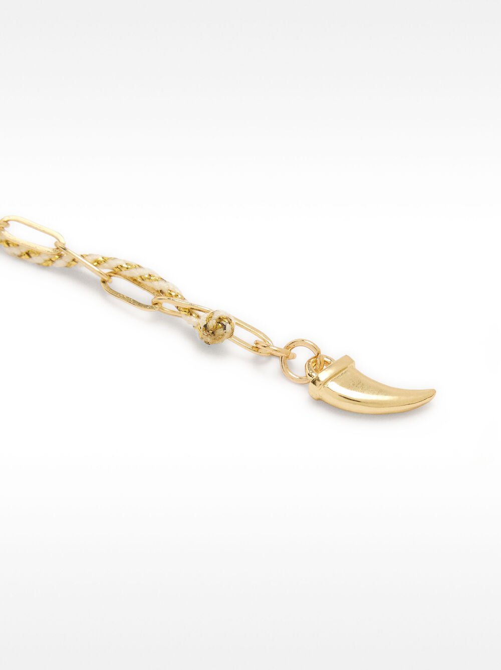 Bracelet of links with braided cord