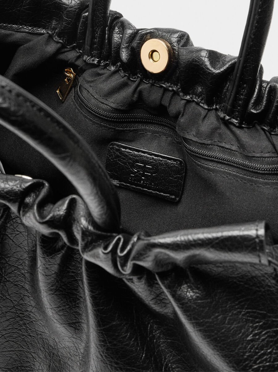 Mala shopper con fruncido