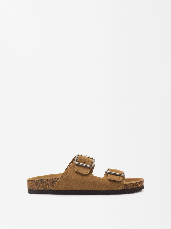Flat Sandals With Buckle, , hi-res