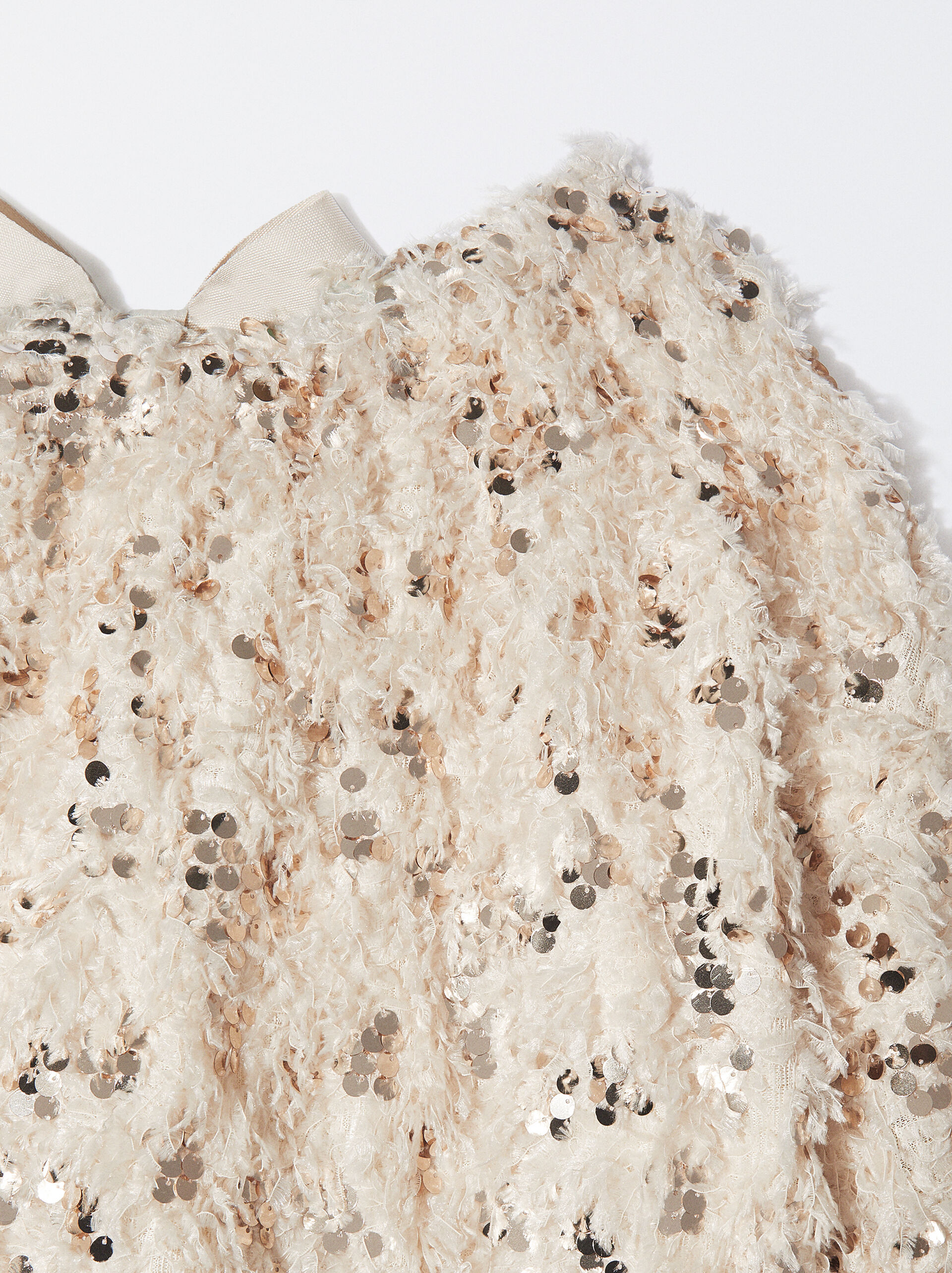 Feather Effect Sweater With Sequins image number 6.0