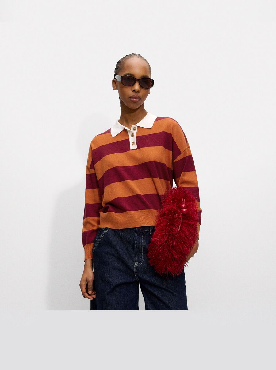 Striped knit sweater