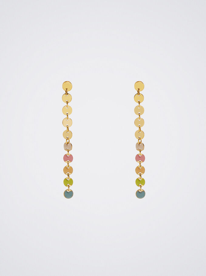 Orecchini In Acciaio Con Perline, Multicolore, hi-res