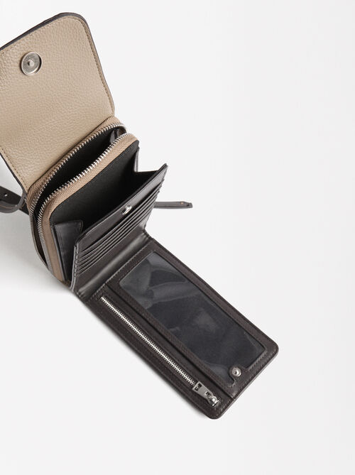 Étui pour téléphone en cuir avec fermeture à rabat