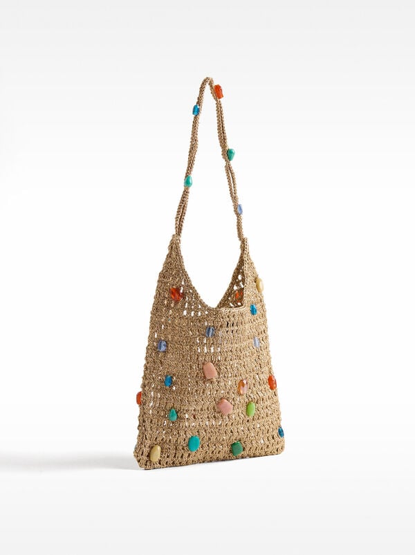 Knitted bag with applications
