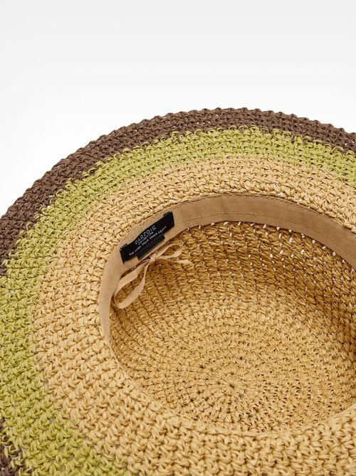 Sombrero efecto rafia multicolor