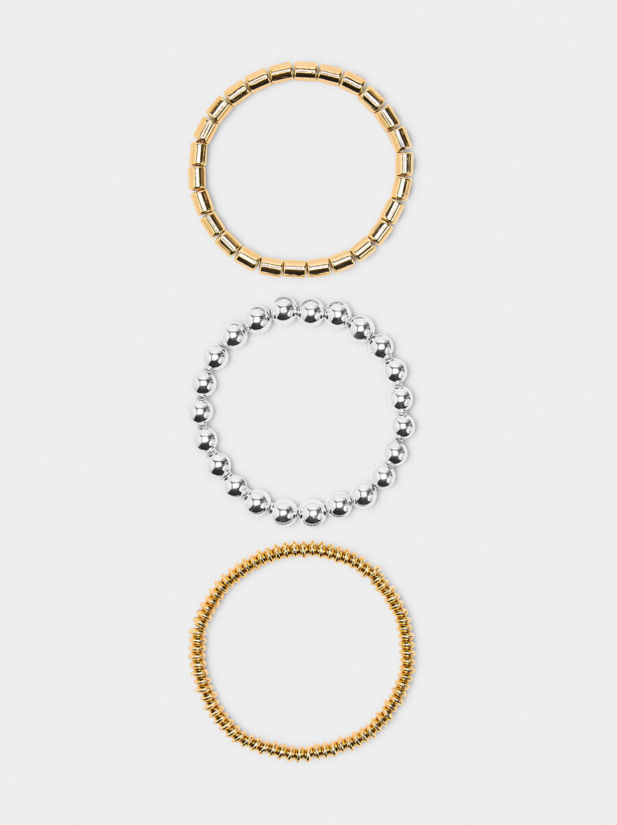 Set of bicolor elastic bracelets