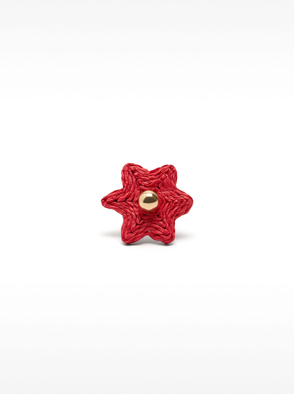 Anell maxi de flor amb efecte palla
