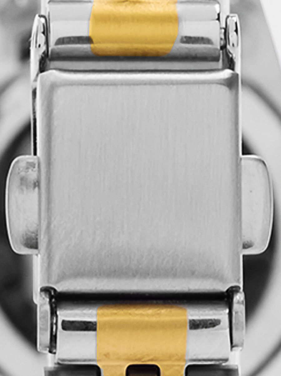 Bicolor watch with stainless steel bracelet