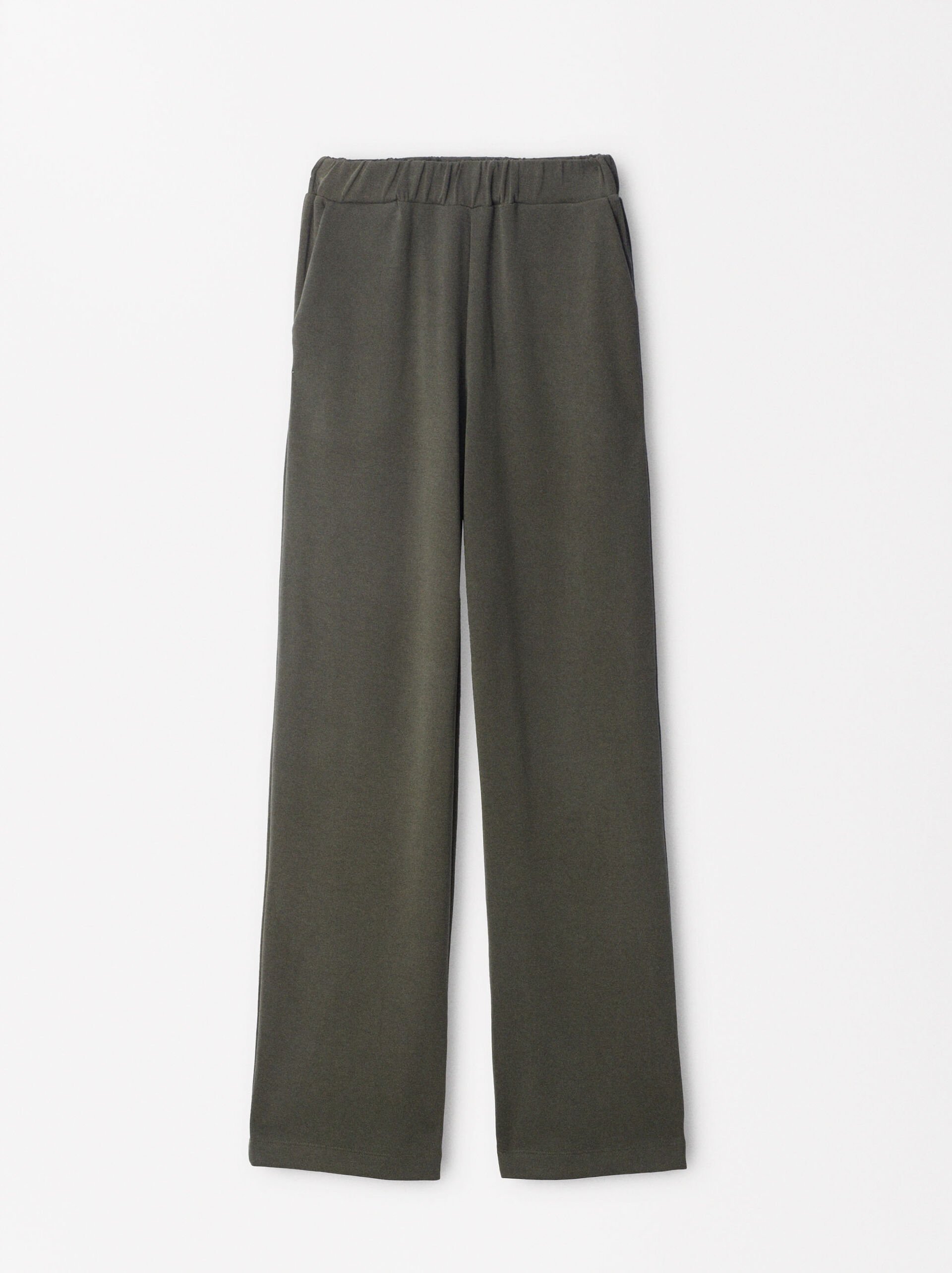 Pants with elastic waistband image number 5.0