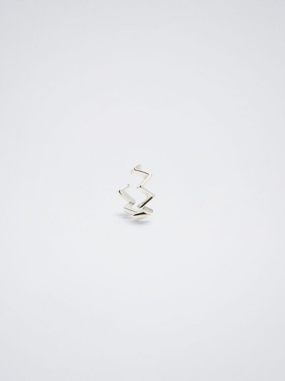 Golden Ear Cuff, Silver, hi-res