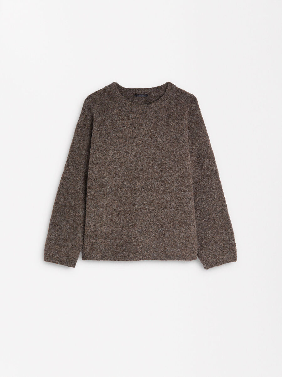Knit sweater with wool blend