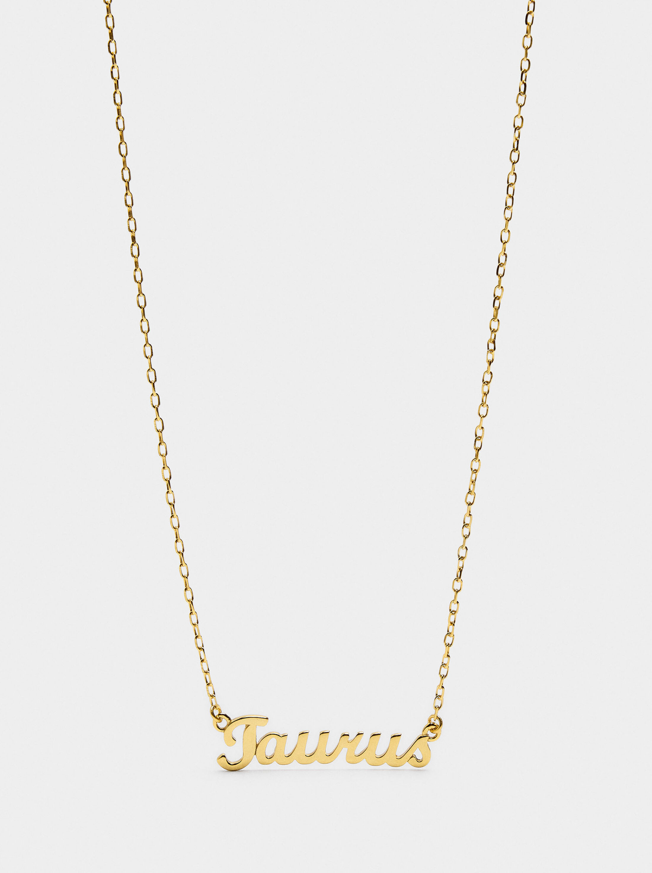 Collaret signo del zodíac TAURE - plata de llei 925 image number 0.0