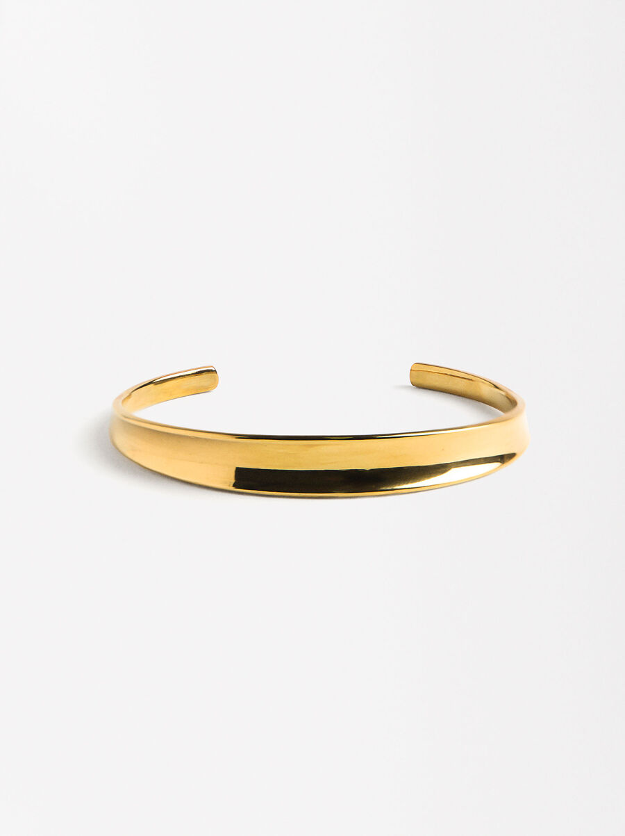 Plain rigid bracelet - stainless steel