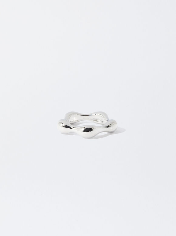 Irregular Silver Ring, Silver, hi-res