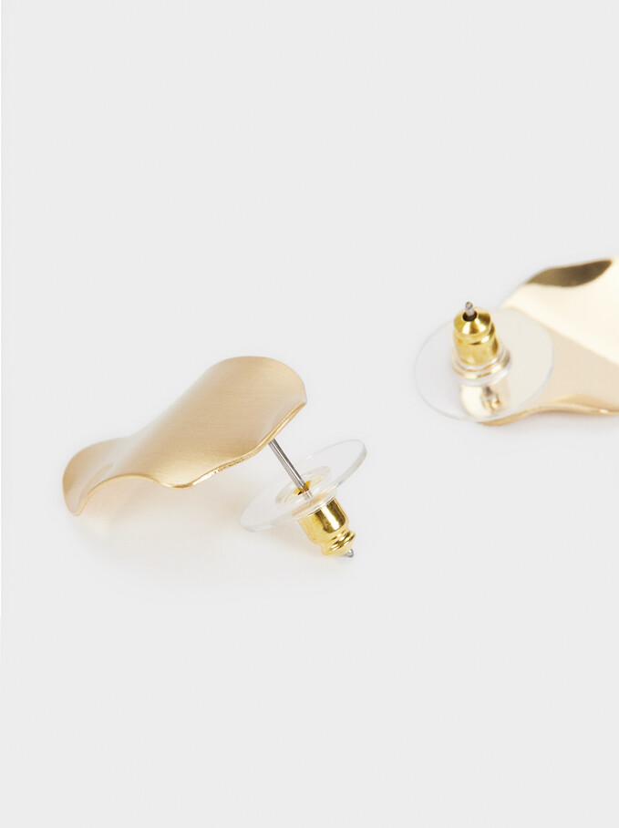 Small Gold Earrings , Golden, hi-res