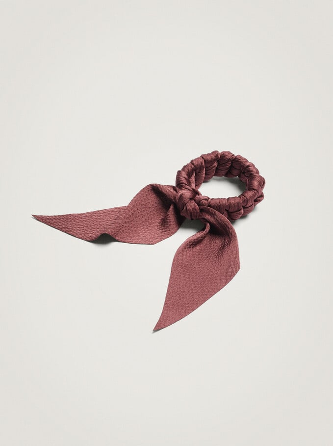 Scrunchie With A Bow, Pink, hi-res