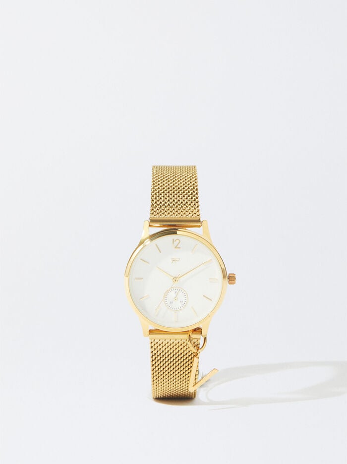 EXCLUSIVO ONLINE - Charm de acero con letra 