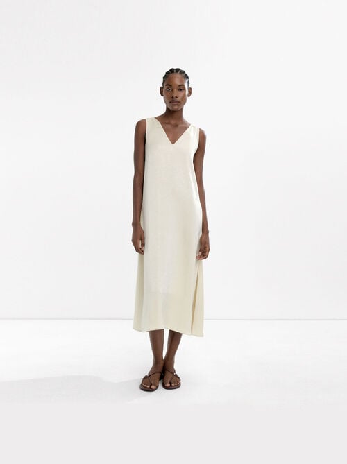 Robe midi effet froissé