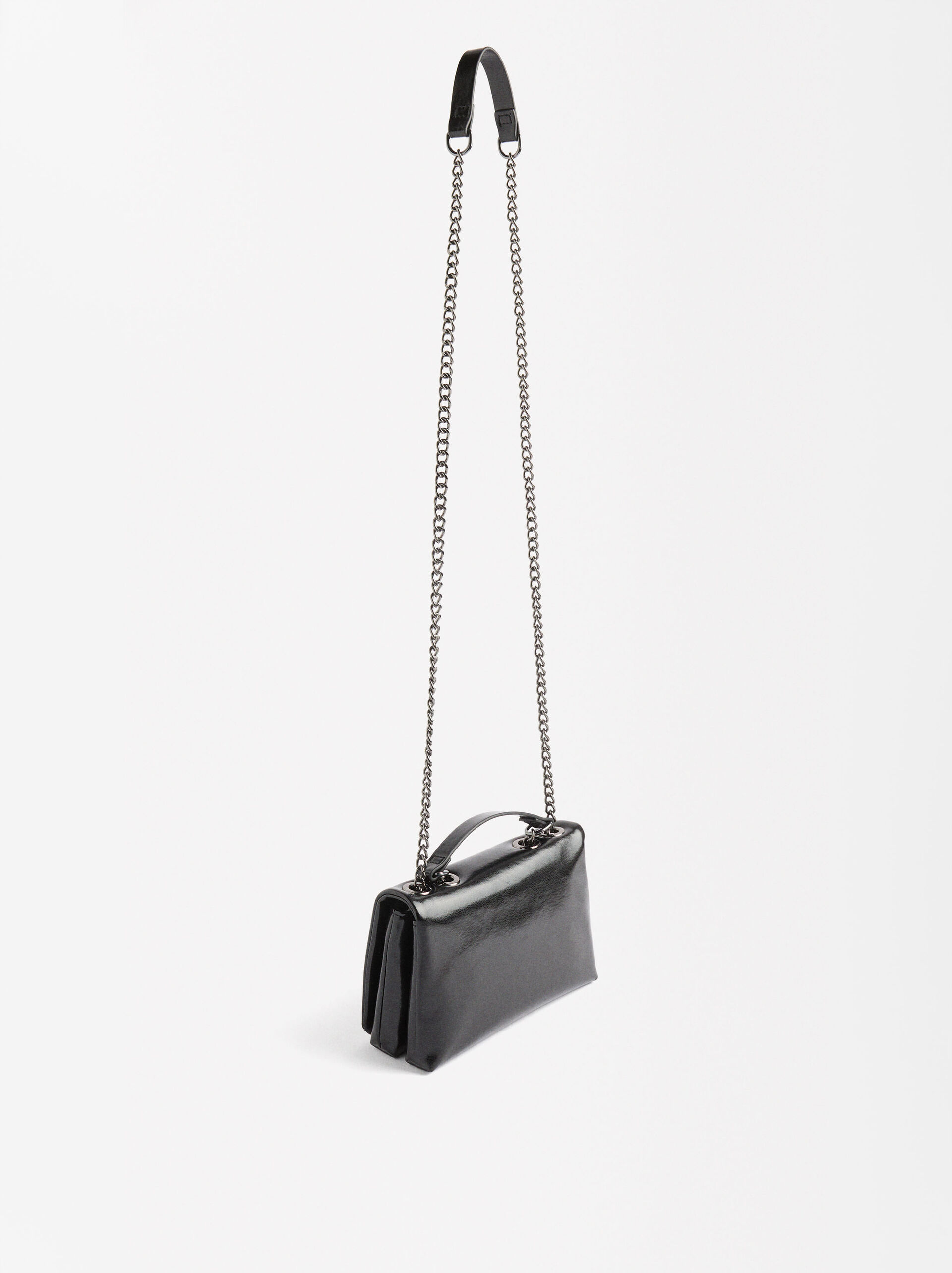 Shoulder bag with studs flap closure image number 4.0
