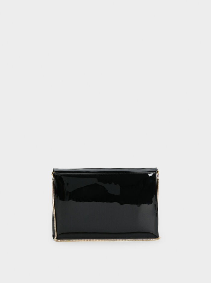 Faux Patent Party Clutch image number 3.0