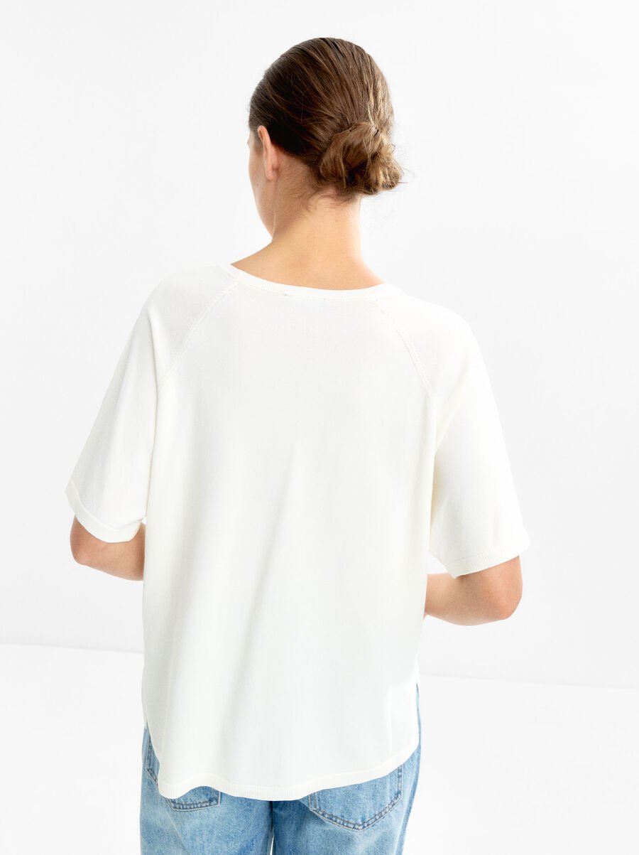 Pull en tricot à manches courtes