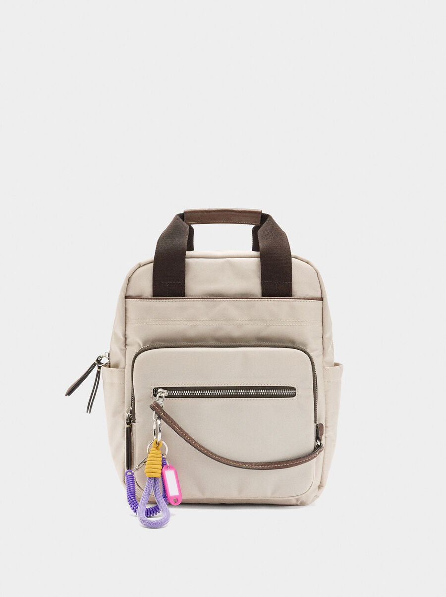 Nylon backpack with pendant