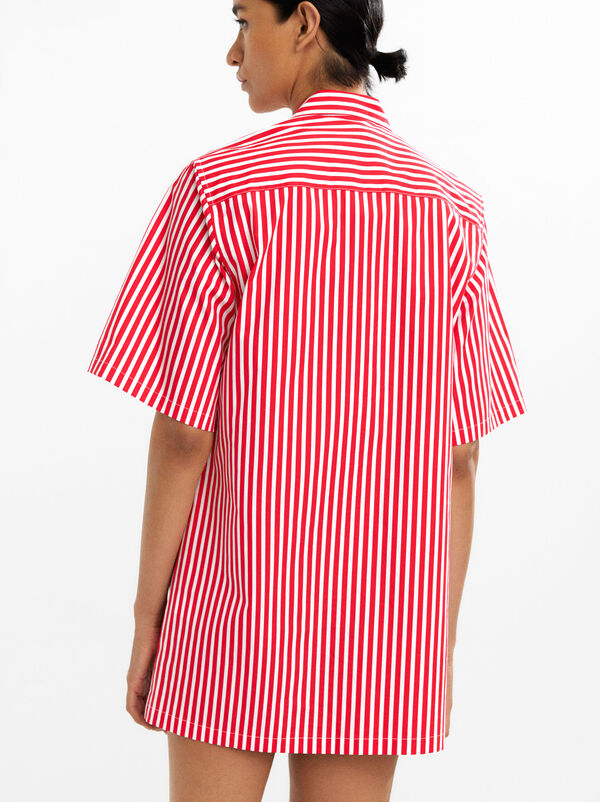 Striped shirtdress 100% cotton