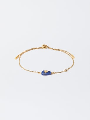 Steel Bracelet Birthstone - September, Blue, hi-res