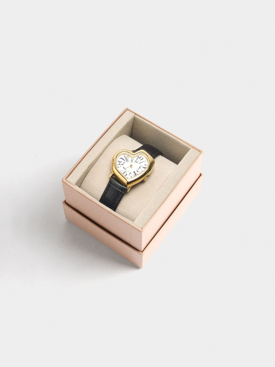 Heart-shaped dial watch