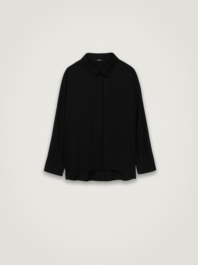 Long-Sleeve Shirt, Black, hi-res