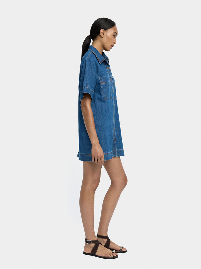 Denim dress with 100% cotton
