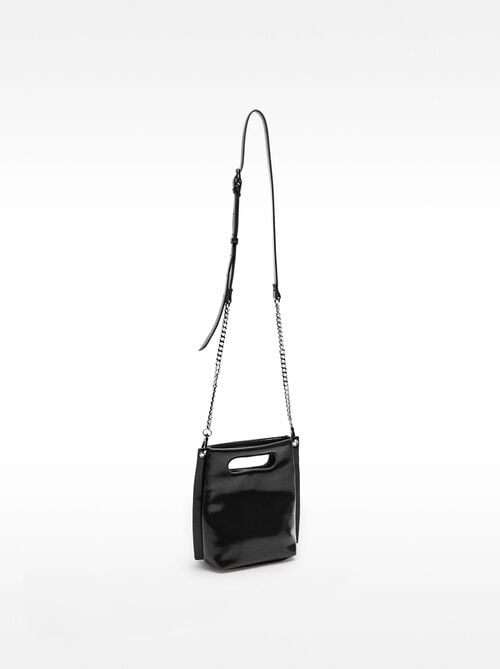 Tote bag with cracked effect